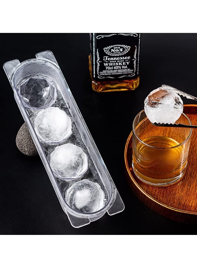 Ice Ball Mold Maker Tray For Freezer 2 Inch Diamond Maker Mold Easy Release Round Cube Set Of 2
