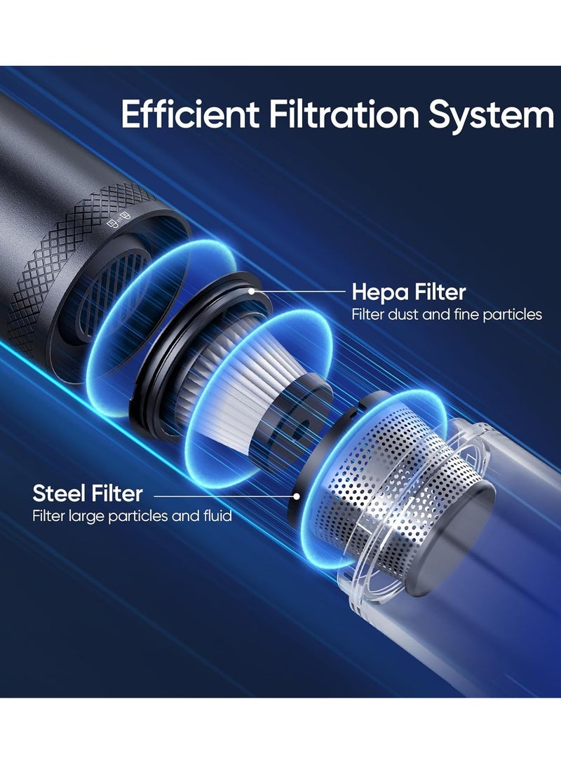 general Car Vacuum Cleaner, 15000Pa High Power Handheld Vacuum, LED Display Cordless Car Vacuum, 2 Speeds, 30 Mins Runtime, 150ml Dust Cup, 4 in 1 Portable Mini Vacuum for Car, Home, Office - Image 3