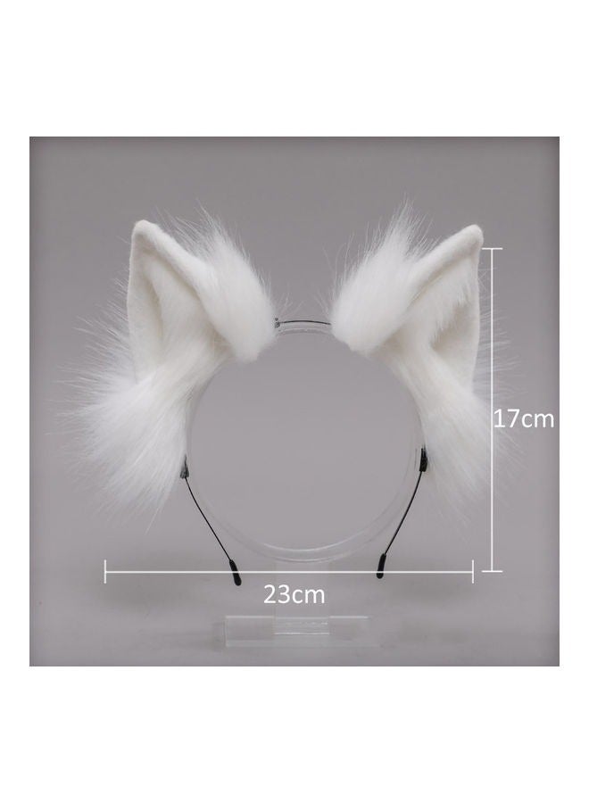 Loquat 2-Piece Beast Ear Headband And Tail accessories Anime Cosplay Party Accessories Gift Set （Cat Ears And Tail） - Image 2