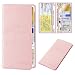 TILDOSAC Leather Car Registration and Insurance Card Holder Car Document Holder for Cards License with Magnetic Shut Pink large - Image 2
