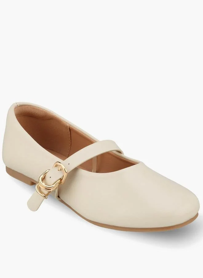ليتل ميسي Girls Textured Mary Jane Shoes