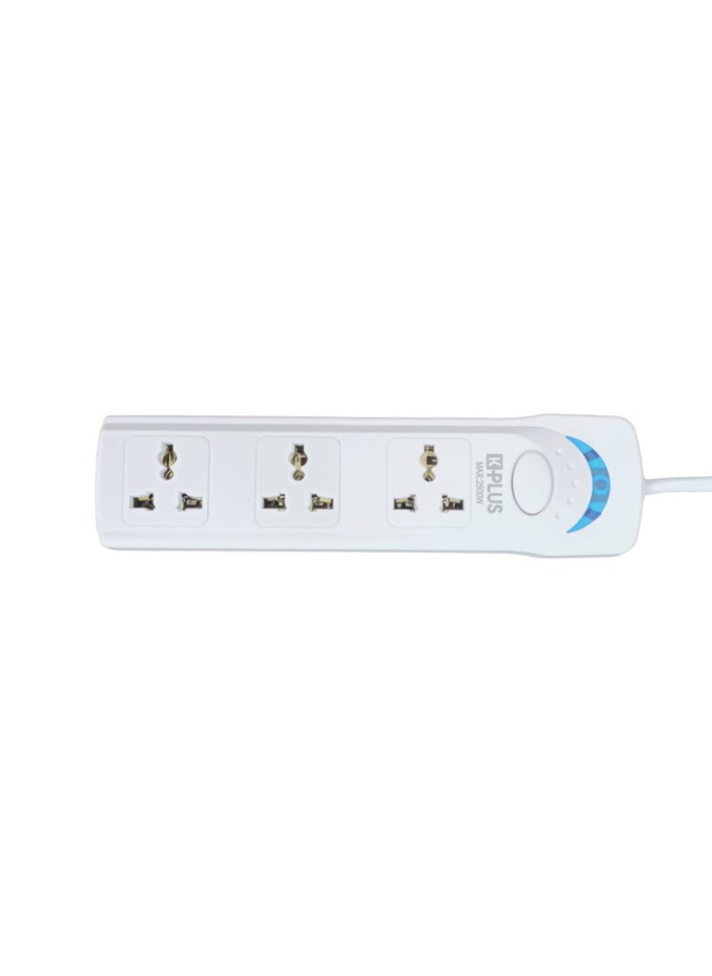KPlus - KPLUS 3 Way 3 Meter Extension Cord Power Cord Power Strip with Switch - Image 1