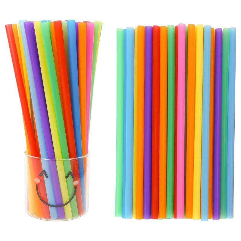 Tomnk 200 Pack Smoothie Straws 103 Inches Straws Disposable Drinking Straws Disposable in Assorted Bright Colors