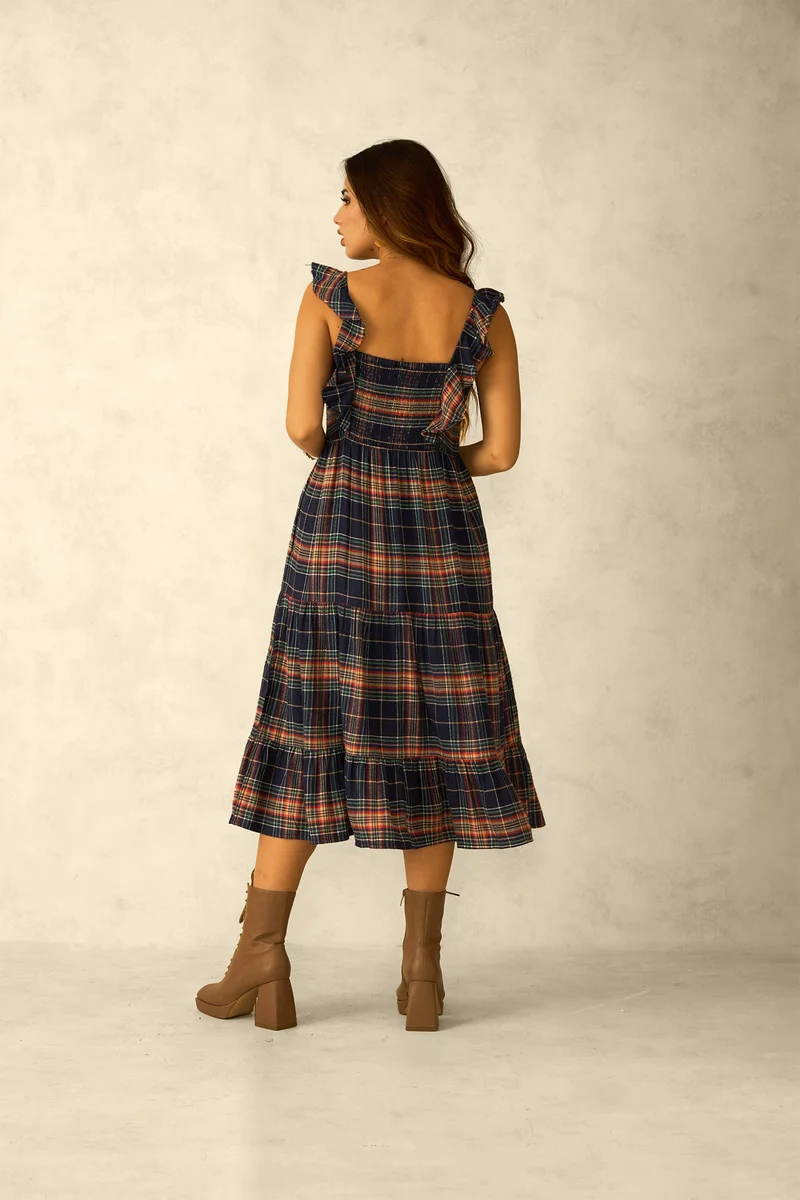 Virgio Viscose Multi Vacation Button Down Dresses for Women