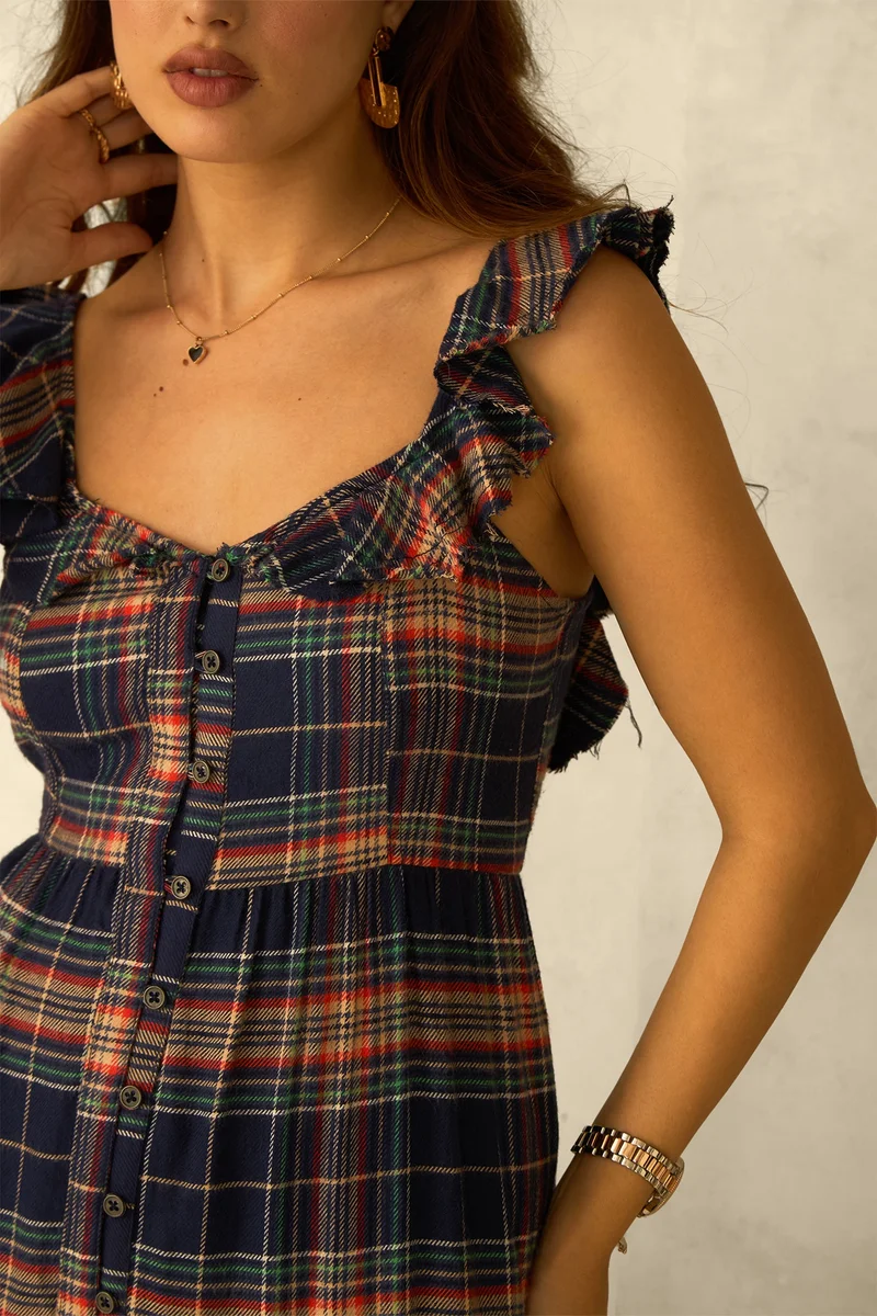 Virgio Viscose Multi Vacation Button Down Dresses for Women