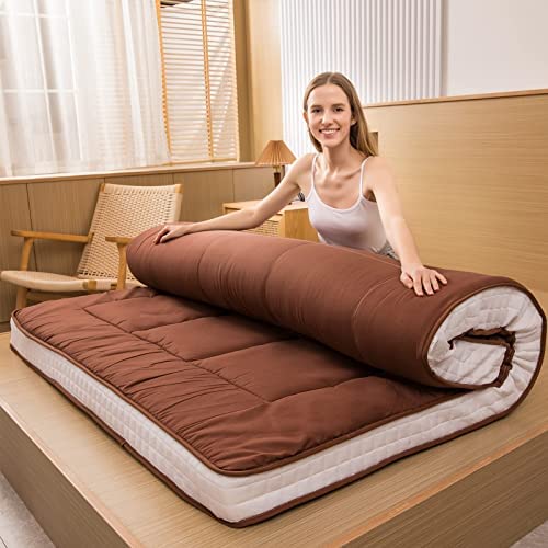 MAXYOYO Cot Mattress Floor Futon Mattress Narrow Twin Mattress Single Bed Mattress Floor Mattress for Adults Foldable Roll Up Mattress Floor Bed for Kids Coffee Camping Cot Single Mattress