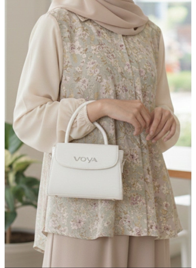 Voya Elegant Hand & Shoulder Bag - White - Image 1