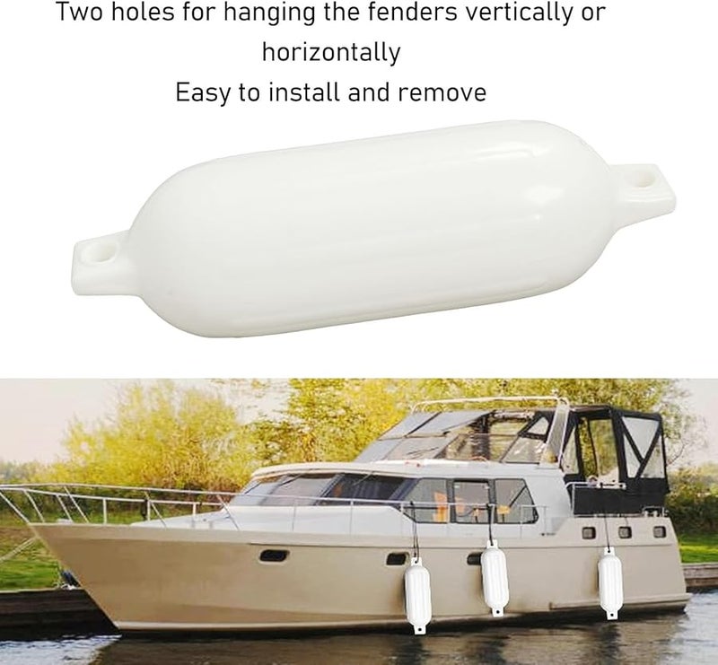 Astibym 4PCS Inflatable Boat Bumper with Rope Ribbed Buoys for Yacht Pontoon Fishing Boats - Image 4