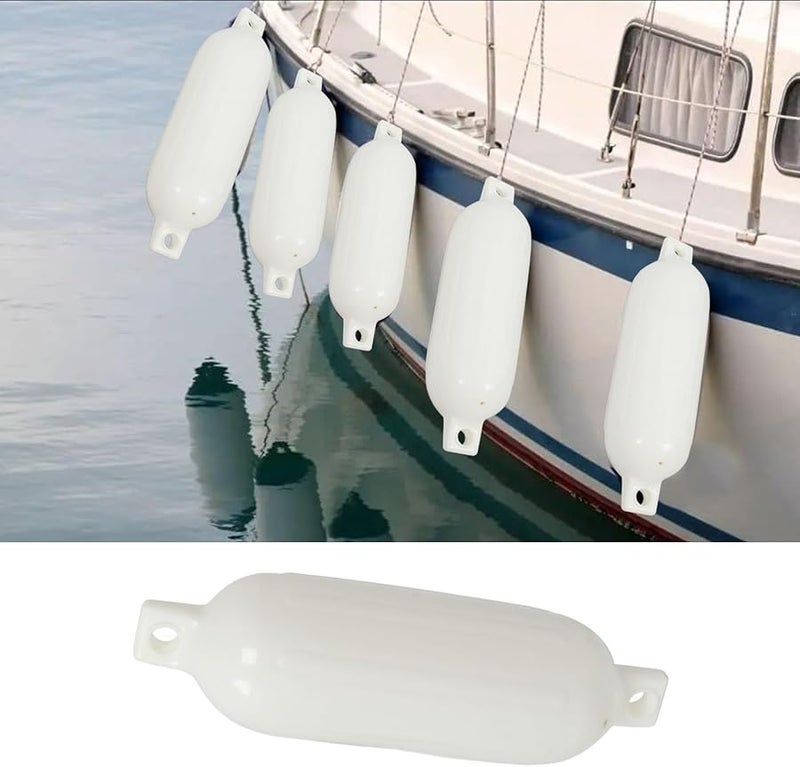 Astibym 4PCS Inflatable Boat Bumper with Rope Ribbed Buoys for Yacht Pontoon Fishing Boats - Image 2