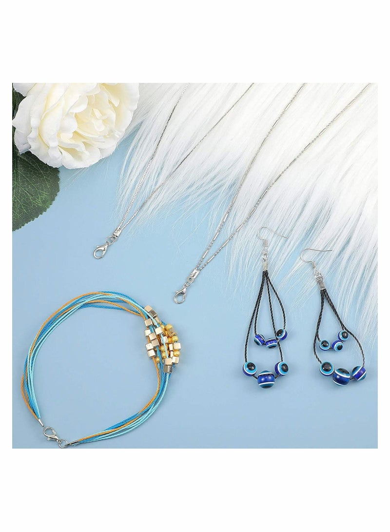 SYOSI Jewelry Making Kit Assorted 5 Colors 1000pcs Iron Fold Over Cord Ends Terminators Crimp End Tips for Leather 3mm DIY - Image 4