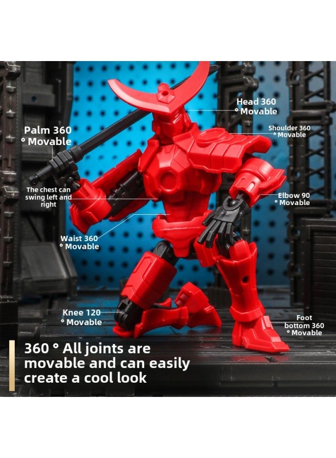 Mo Mecha Lucky Doll 13 Joints Movable 3D Printed Doll Toy 3Rd Generation Dummy Doll Solution-Color:Golden Ink Mecha  - Image 3