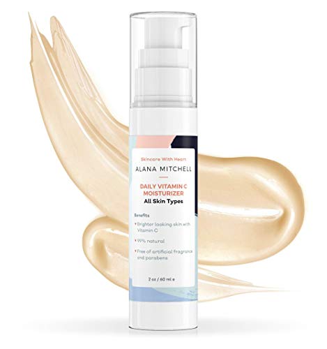 Alana Mitchell Daily Vitamin C Serum for Face â€“ Hydrating Face Moisturizer for Women & Men â€“ Anti Aging Face Serum w/Natural Ingredients â€“ Facial Skin Care Products for All Skin Types (2 oz) - Image 1