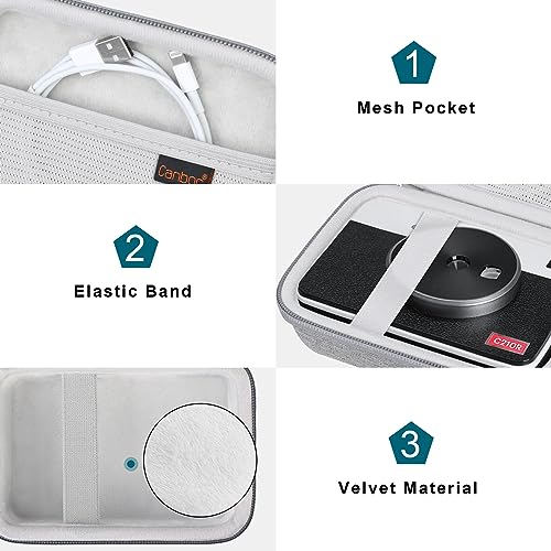 Canboc Carrying Case for KODAK Mini 2 Retro 4PASS Portable Photo Printer/KODAK Mini Shot 2 Retro 4PASS 2-in-1 Instant Digital Camera, Mesh Bag fits Photo Paper and Cable, Grey - Image 5