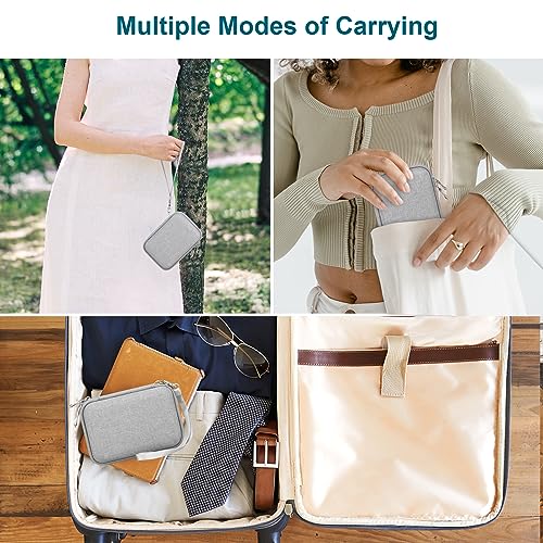 Canboc Carrying Case for KODAK Mini 2 Retro 4PASS Portable Photo Printer/KODAK Mini Shot 2 Retro 4PASS 2-in-1 Instant Digital Camera, Mesh Bag fits Photo Paper and Cable, Grey - Image 3