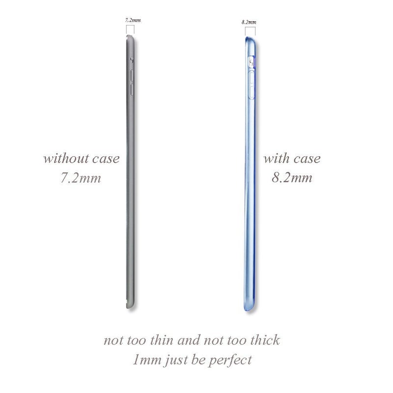 Moca غطاء خلفي ناعم من السيليكون TPU لجهاز iPad Mini مقاس 7.9 بوصة 7.9" 5 الجيل الخامس 4 الجيل الرابع A2133 A2124 A2126 A2125 A1538 A1550 (غطاء خلفي لجهاز iPad Mini 4 الجيل الخامس، أزرق) - Image 2