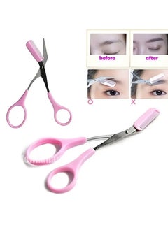 ORiTi Eyebrow Trimmer Scissor With Comb Hair Removal Grooming Shaping Stainless Steel Eyebrow Remover Makeup Tool - White  - Image 3