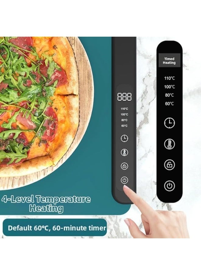 Food Warming Mat with Heat-Resistant Pad, 60X40cm, 4 Temperature & 4 Timer Settings, Child Lock Safety,Food Warmer Chafing Dishes for Buffet,Gatherings,Parties,Everyday Use - Image 4