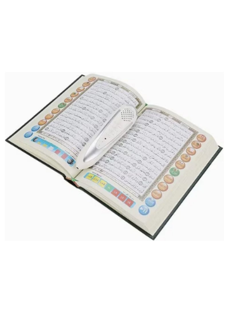 Dar Ul Qalam Holy Quran Pen Reader Premium Quality and 32GB Largest Memory with a Large interactive Holy Quran Book and a set of additional Free Books in Multicolor. Great Islamic Gift - Image 2