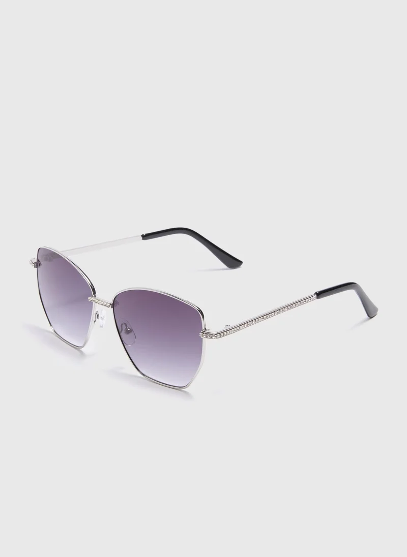 Matalan Gold Diamante Frame Sunglasses