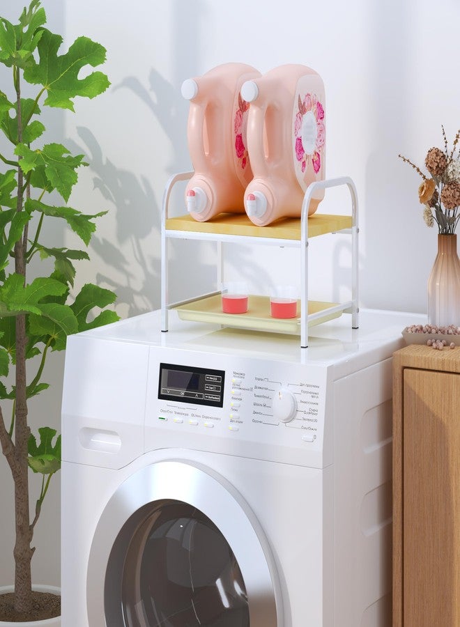 Vincona Laundry Detergent Holder & Organizer with Drip Tray, Soap Dispenser & Storage Stand for Laundry Room, Kitchen, Bathroom, White - Image 2