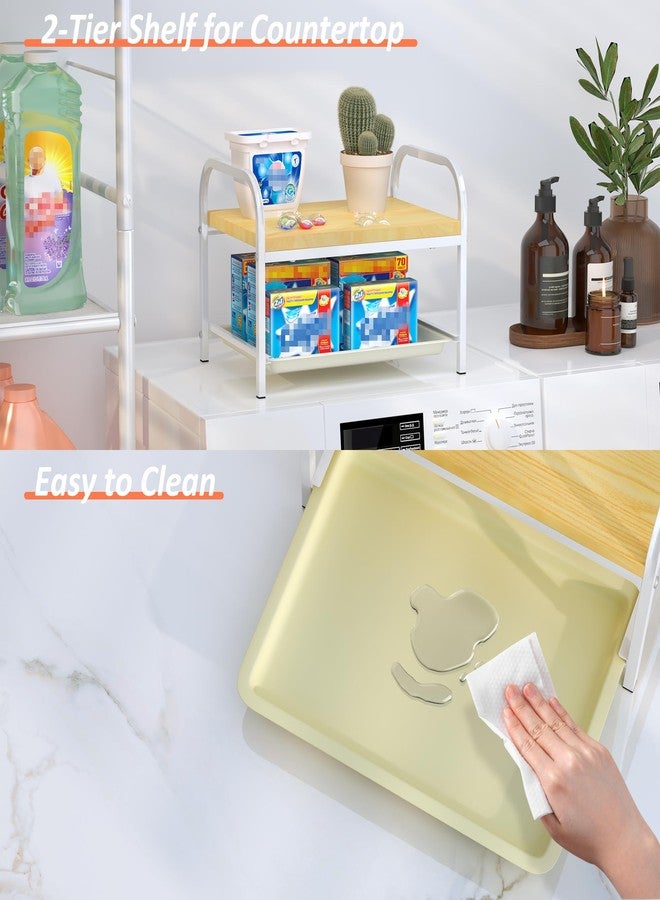 Vincona Laundry Detergent Holder & Organizer with Drip Tray, Soap Dispenser & Storage Stand for Laundry Room, Kitchen, Bathroom, White - Image 5