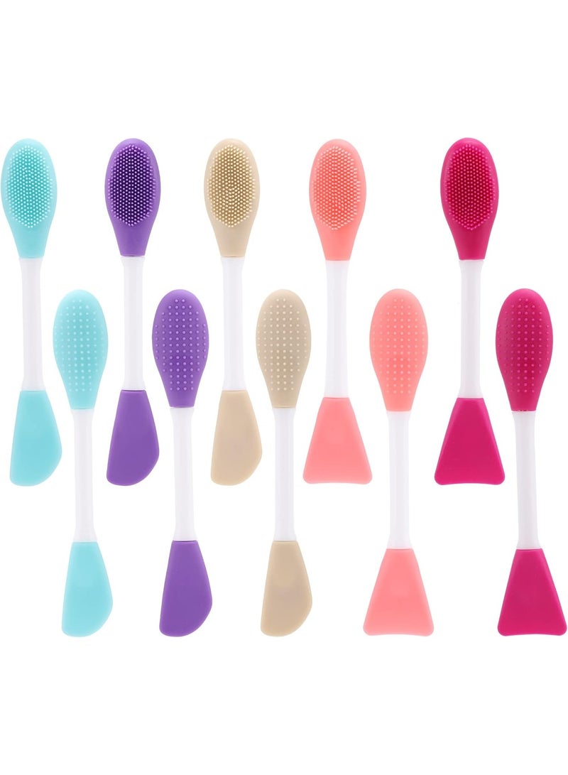 فرشاة تنظيف الوجه 2 في 1 من السيليكون الناعم على شكل دب، فرشاة غسل الوجه باليد، فرشاة عمل قناع الوجه سهلة الاستخدام، متعددة الألوان، قطعة واحدة - Image 2