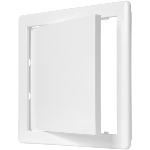 ECOPRO VENT 8" x 8" White Plastic Access Panel. Service Shaft Door Panel. Plumbing, Electricity, Heating, Alarm Wall Access Panel for Drywall. Bathroom Services Access Hole Cover. (8" x 8") - Image 1