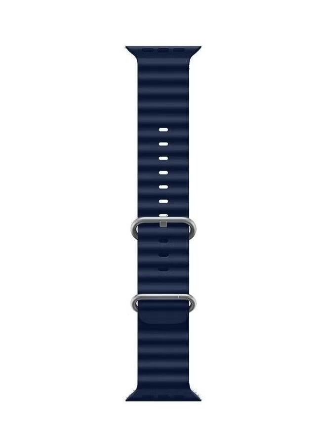 vesus - 2Pack for apple watch ocean band 49mm 45mm 44mm 42mm Soft Silicone Loop Strap for watch Series Ultra/8/7/SE/6/5/4/3/2/1 Black/Dark Blue - Image 1