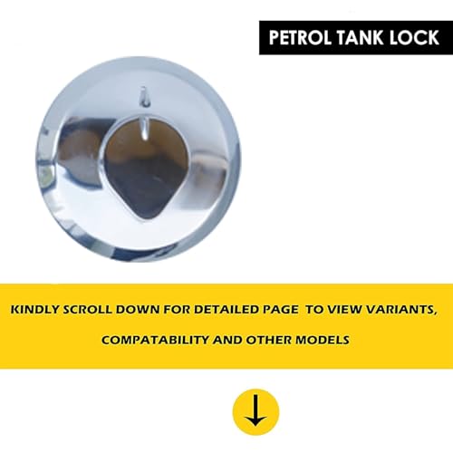 VTRUST Petrol Tank Lock Set Compatible for Hero Passion & Passion Plus | Fuel Cap Lock | Heavy-Duty Metal | with Keys - Image 2