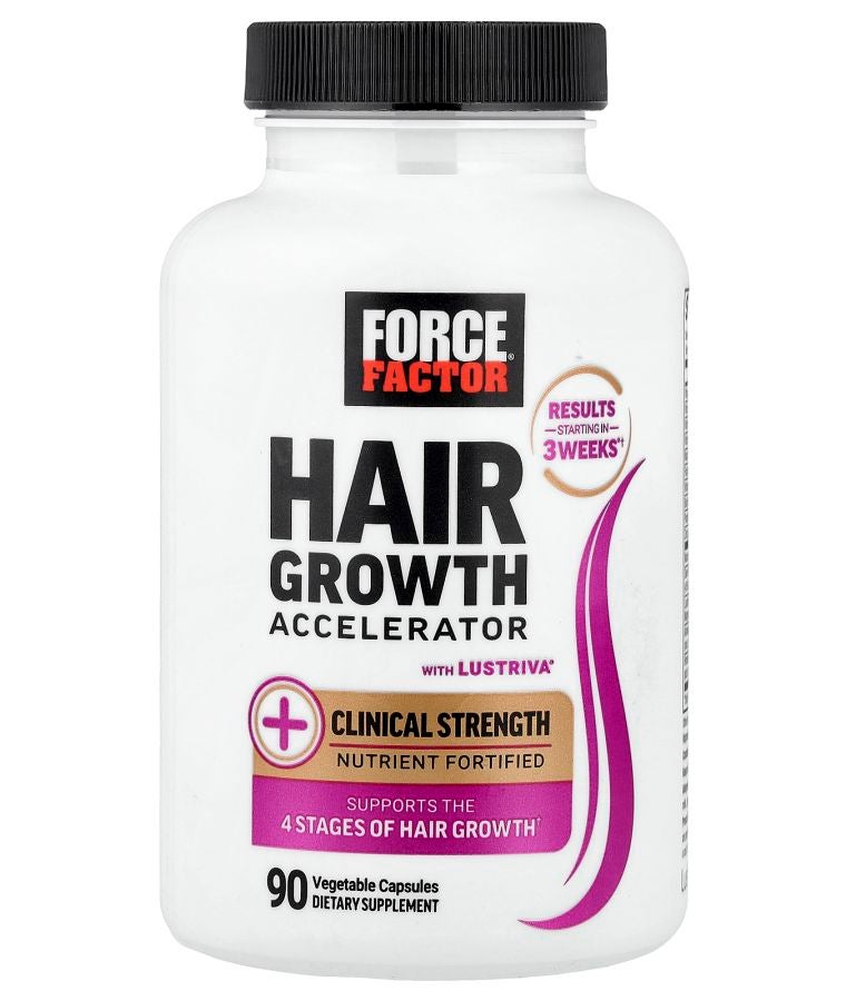Force Factor Hair Growth Accelerator With Lustriva® 90 Vegetable Capsules