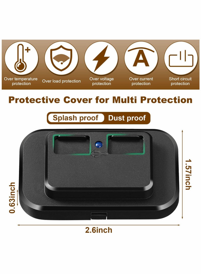 SYOSI 12V USB Outlet Automotive USB Port Panel Mount, Multi-Port Switch Panel, 2pcs - Image 4