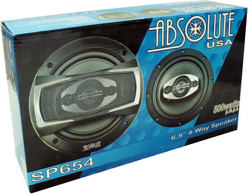 Absolute USA SP654 Series 6.5" 4 Way Car Speakers 500 Watts Max Power - Image 2
