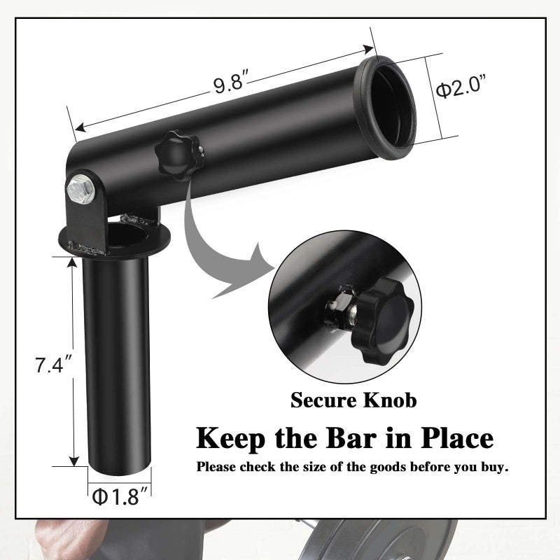 BRTGYM T Bar Row Landmine Attachment for 2" Olympic Bars, Heavy-Duty Steel, 360Â° Swivel, Workout Home Gym Equipment - Image 4