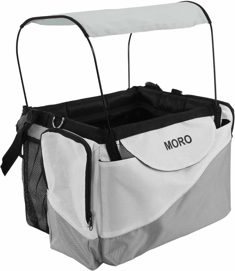 Moro Pet Bicycle Front-box Basket Bike Case Seat Dog Puppy Cat Outdoor Travel Carrier Bag Kennel With Sunshade - Image 1