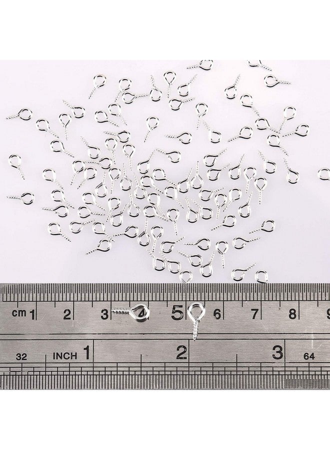 AIEX 300 Pcs Screw Eye Pins Hooks Eyelets Screw Threaded For Jewelry Making Findings Diy Crafts Silver - Image 2