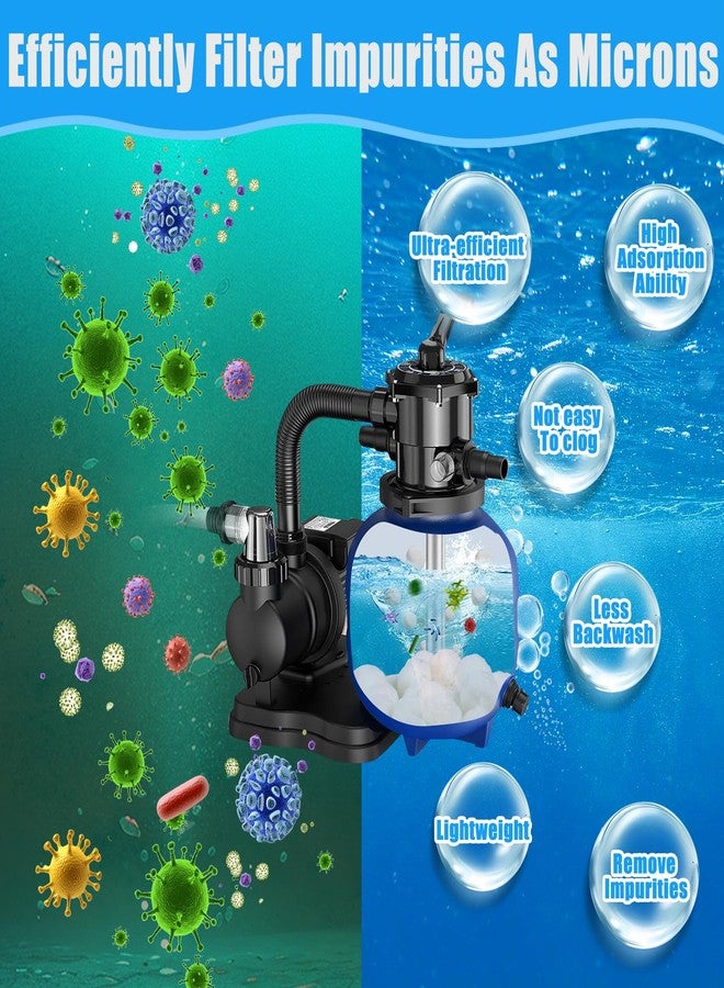 MJZ 3.1 Lbs Pool Filter Balls, Eco-Friendly Reusable Fiber Filter Balls for Swimming Pool Sand Filter, Efficient Filter Media Balls Replace 100 Lbs Pool Filter Sand (3.1 Pounds, White) - Image 4