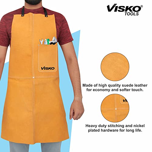 Visko Tools Visko VLB 025 Tool Kit With Carpenter's Apron, Tool Bag 10 Pockets, Belt & Welding Hand Gloves - Image 4