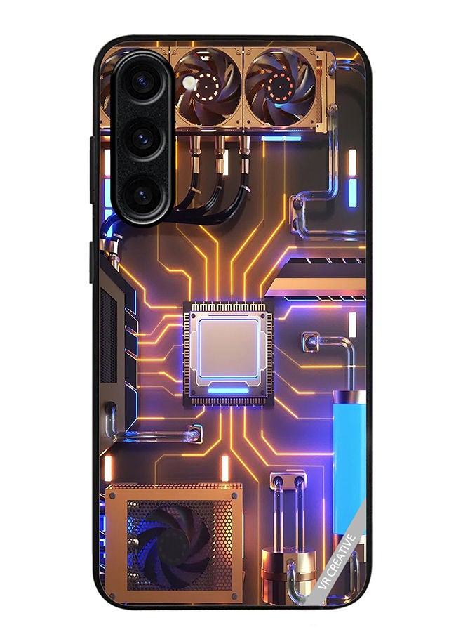 VR CREATIVE Protective Case Cover For Samsung Galaxy S23 Plus Server Design Multicolour - Image 1