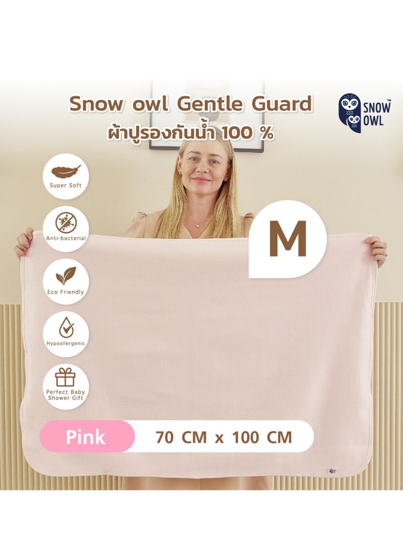 Snow Owl Gentle Guard Bamboo Waterproof Pad (Sizes S/M/L) - Pink, M - Image 1