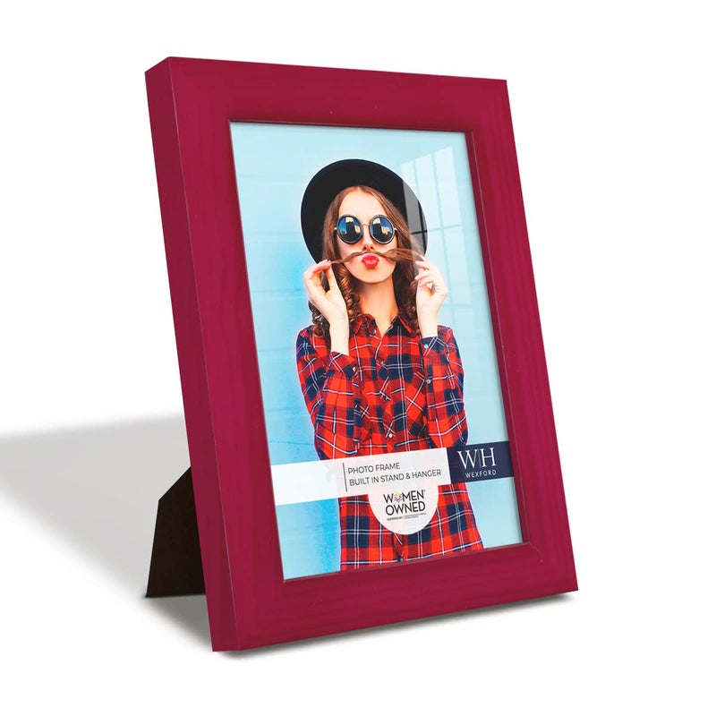 Renditions Gallery 5x7 inch Picture Frame Cherry Red Wood Grain Frame  High-end Modern Style  Made of Solid Wood and High Definition Glass for Wall and Tabletop Photo Display - Image 4