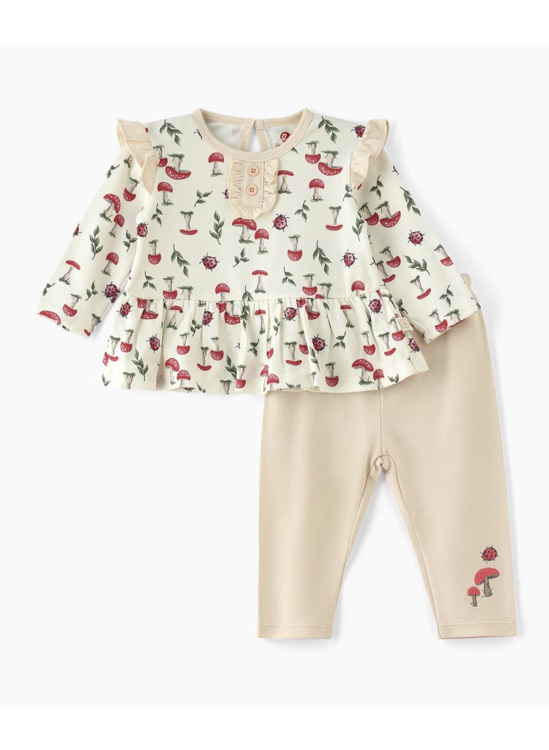 Elegant Kids طقم بنات حديثي الولادة 2 قطعة - Image 1
