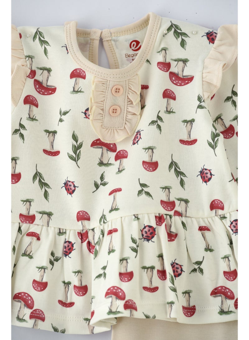 Elegant Kids طقم بنات حديثي الولادة 2 قطعة - Image 3