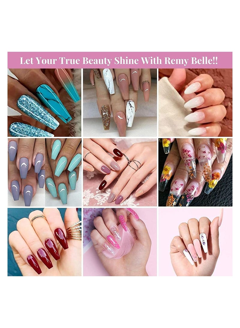 Remy Belle - Poly Nail Gel Acrylic Kit 6 Colors with Sun X5 Plus Slip Solution for Manicure Beginner Starter DIY at Home - Image 1