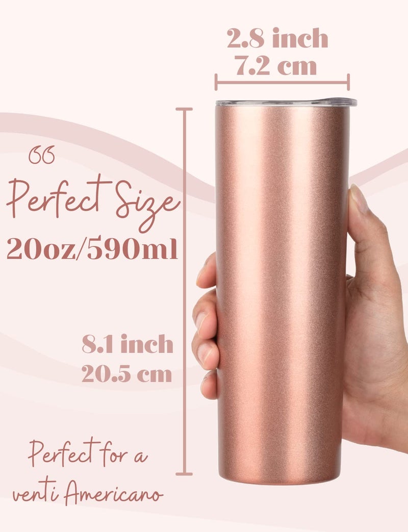 Onebttl Counselor Gifts for Women  Appreciation Gifts for Counselors  20oz Stainless Steel Skinny Tumbler with Lid Straw - School Counselor - Image 4