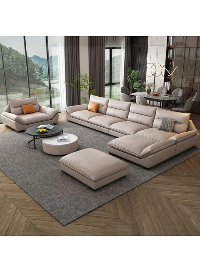 KUSTOMDECO Empress 6 Seater Sectional Leather Sofa - Customizable Sectional Sofa for Living Room, Premium Upholstery, L-Shape Design - Image 1