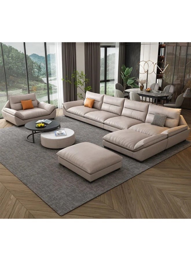 KUSTOMDECO Empress 6 Seater Sectional Leather Sofa - Customizable Sectional Sofa for Living Room, Premium Upholstery, L-Shape Design - Image 4