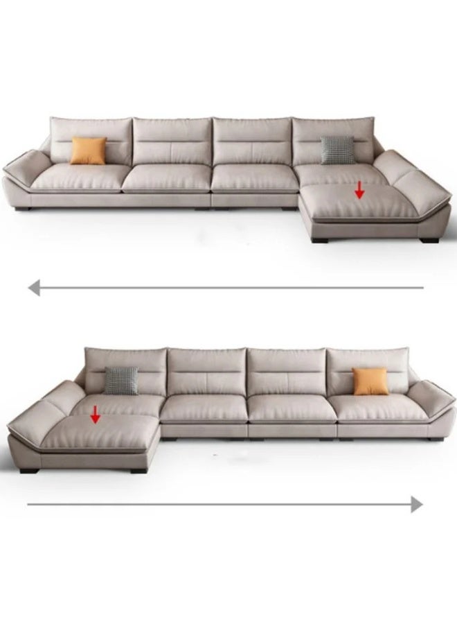 KUSTOMDECO Empress 6 Seater Sectional Leather Sofa - Customizable Sectional Sofa for Living Room, Premium Upholstery, L-Shape Design - Image 3