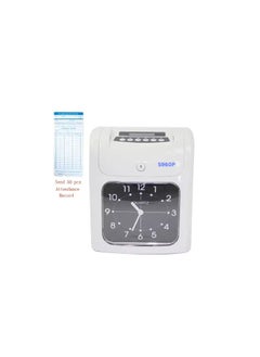 Kalon Attendance S960P Time Recorder Automatic Card Punch Machine For for Office Factory, Warehouse,shop, punch card attendance machine-WHITE  - Image 2