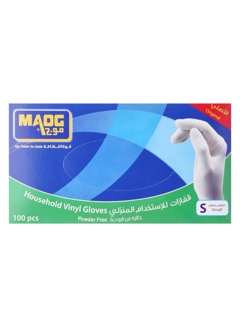 Maog household vinyl gloves small size 100 pieces