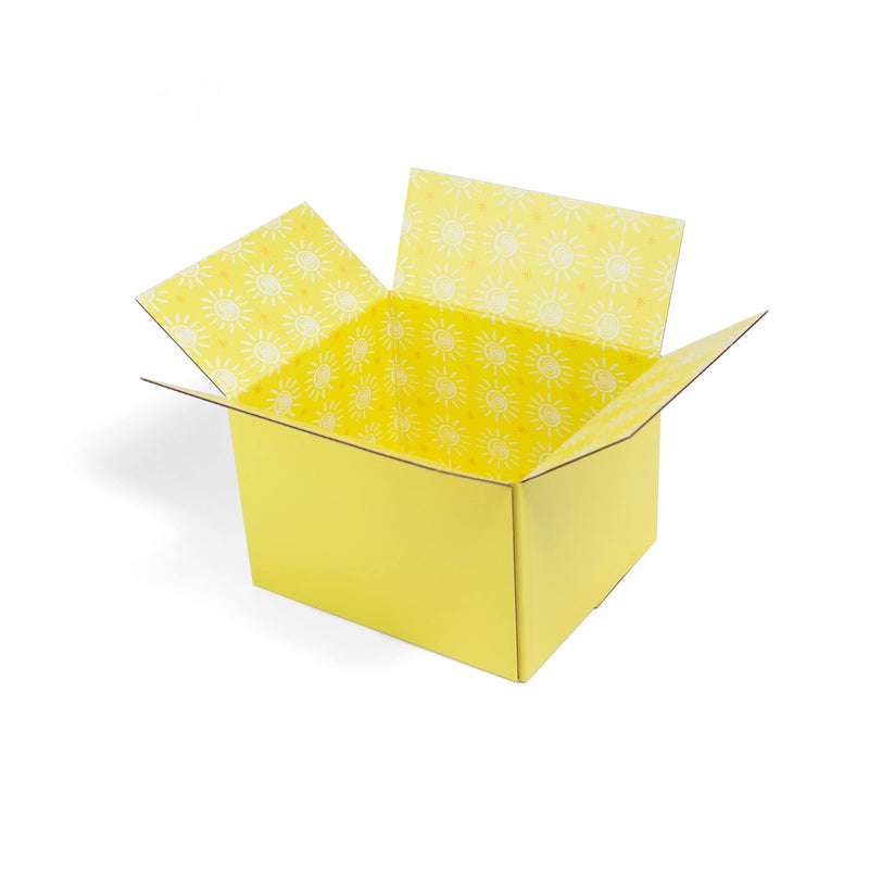 Great Papers! GiftIn Corrugated Shipping Box, Sunshine Design, Care Package, for Gifts, Small Business, Weddings, and Classroom, 2 Pack (2022025) - Image 1